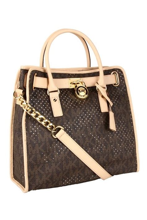 michael kors perforated hamilton tote|michael kors nouveau hamilton.